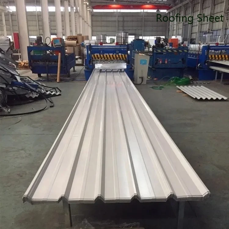 ورقة معدنية مطلية مسبقًا من الفولاذ المضلع Gi Steel Coated PPGI ورقة الملف ذات السقف الملون من PPGL ذات لون فولاذي مغلف بالفولاذ لوح مموج