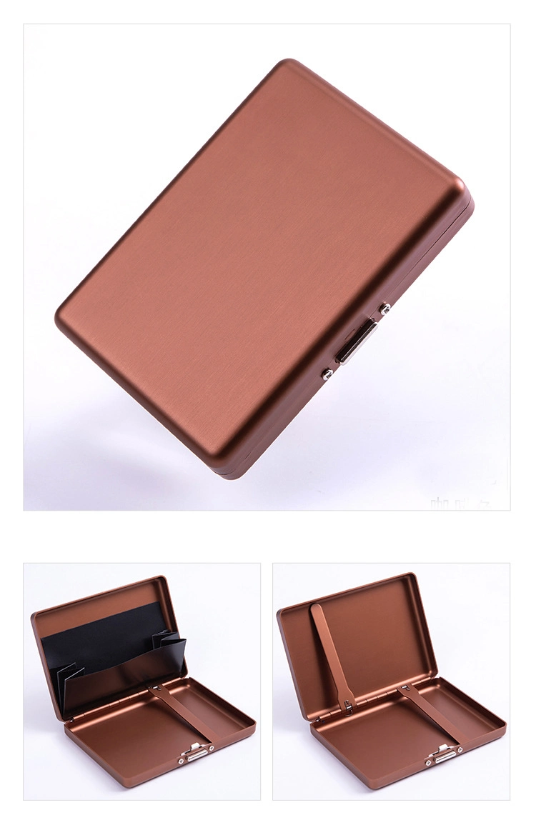 Ea222 Hard Protective Personalized Flip Top Stash Luxury Box Custom Stainless Metal Holder Aluminum Cigarette Cases Business Credit Lash Card Protector Case