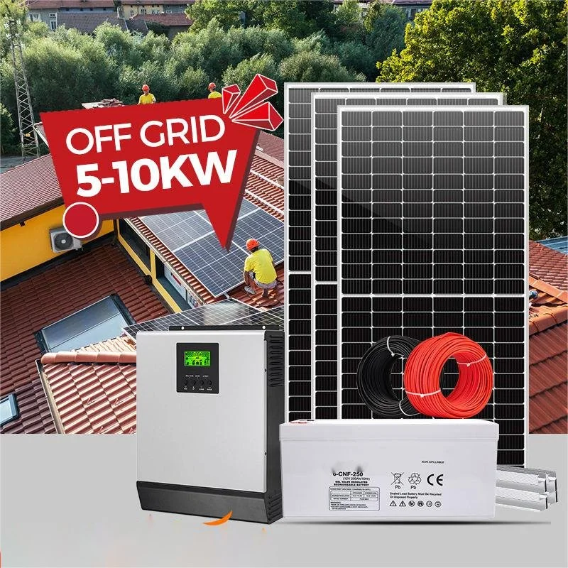 8 Kw Système solaire hybride Système de batterie d'énergie solaire hors réseau