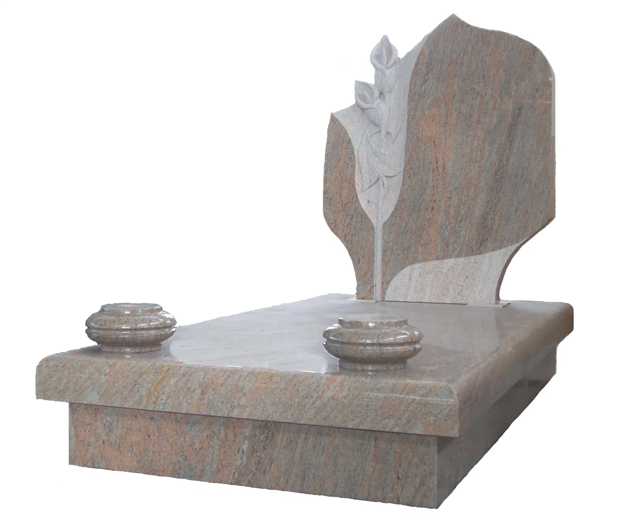 Калла Лили с заботой о рукояшном в каменном надгробном памятнике Нутуральный камень