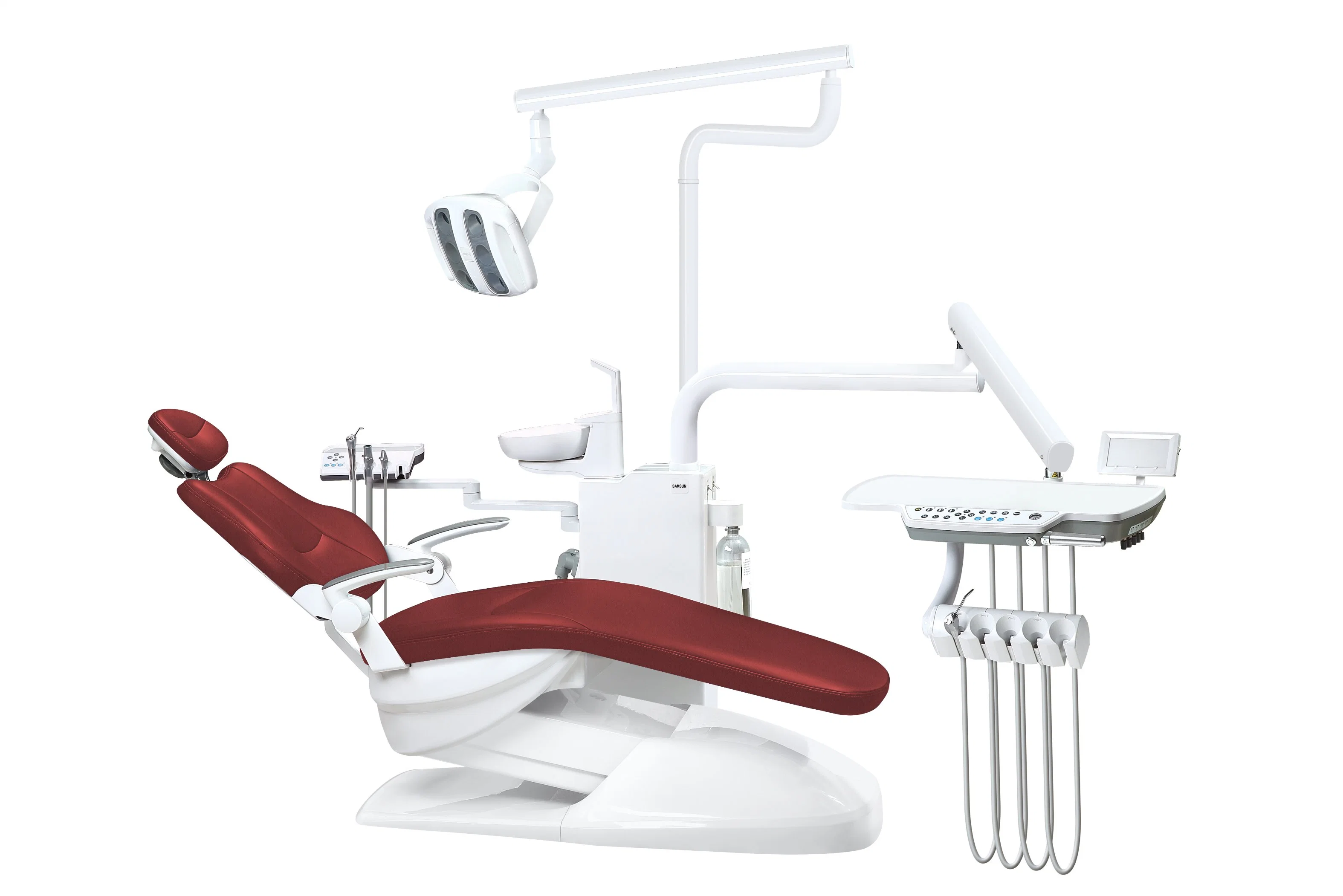 Beste tragbare Sicherheit Luxus Sensor LED-Betriebslampe zahnärztliche Ausrüstung Stuhl mit 9 Programm Dental Unit Chair