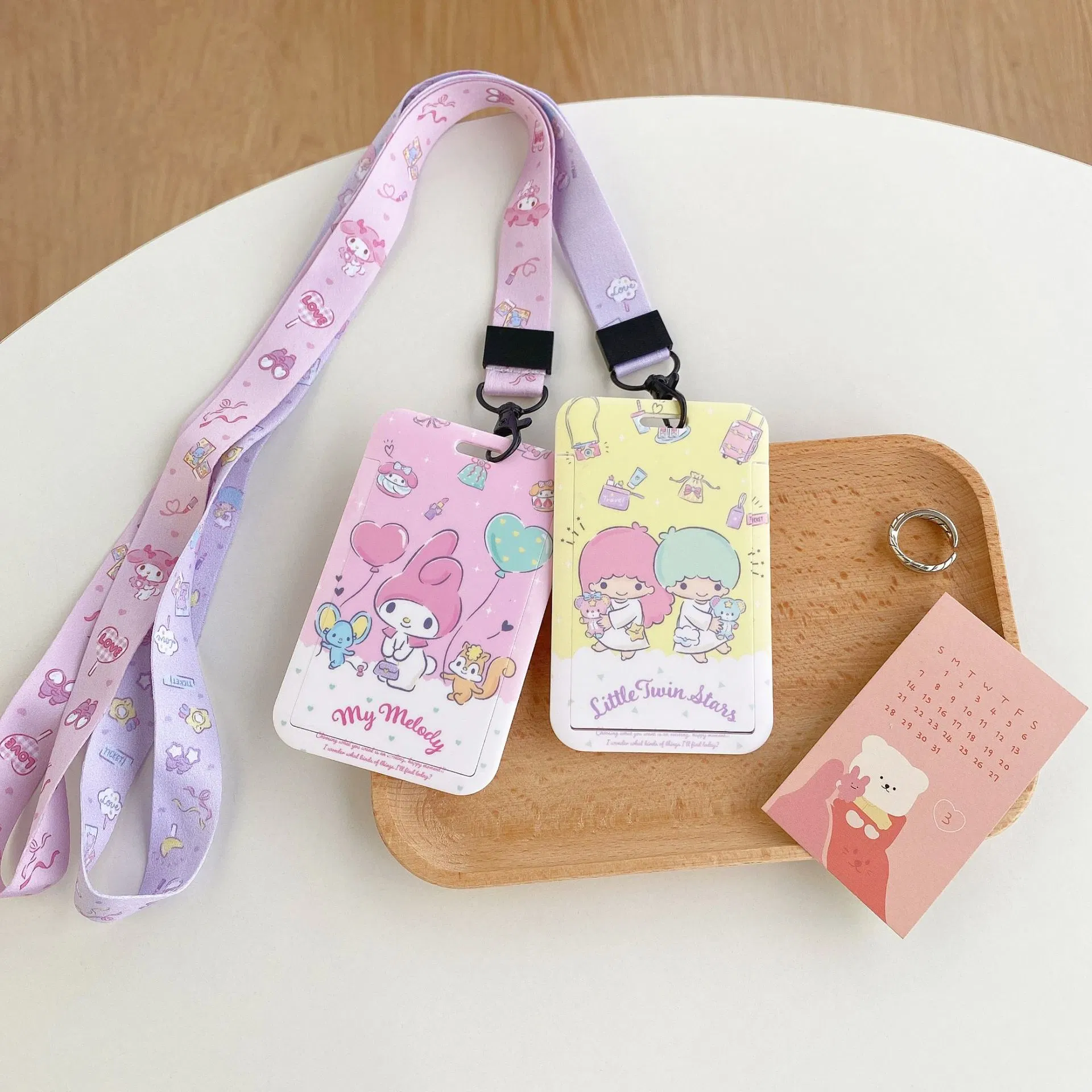 Ruunjoy Cartoon Cat Lanyard for Key Neck Strap Lanyard Card ID Badge Holder Key Chain Key Holder Hang Rope Key Rings Kids Gifts