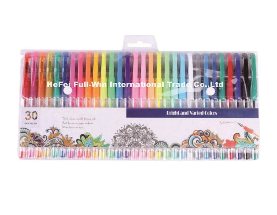 24 PCS Cheap Gel Pen Office School Stationery en PVC Bolsa con Multi colores no tóxico dibujo plumas Marcadores Pintura DIY Establecer