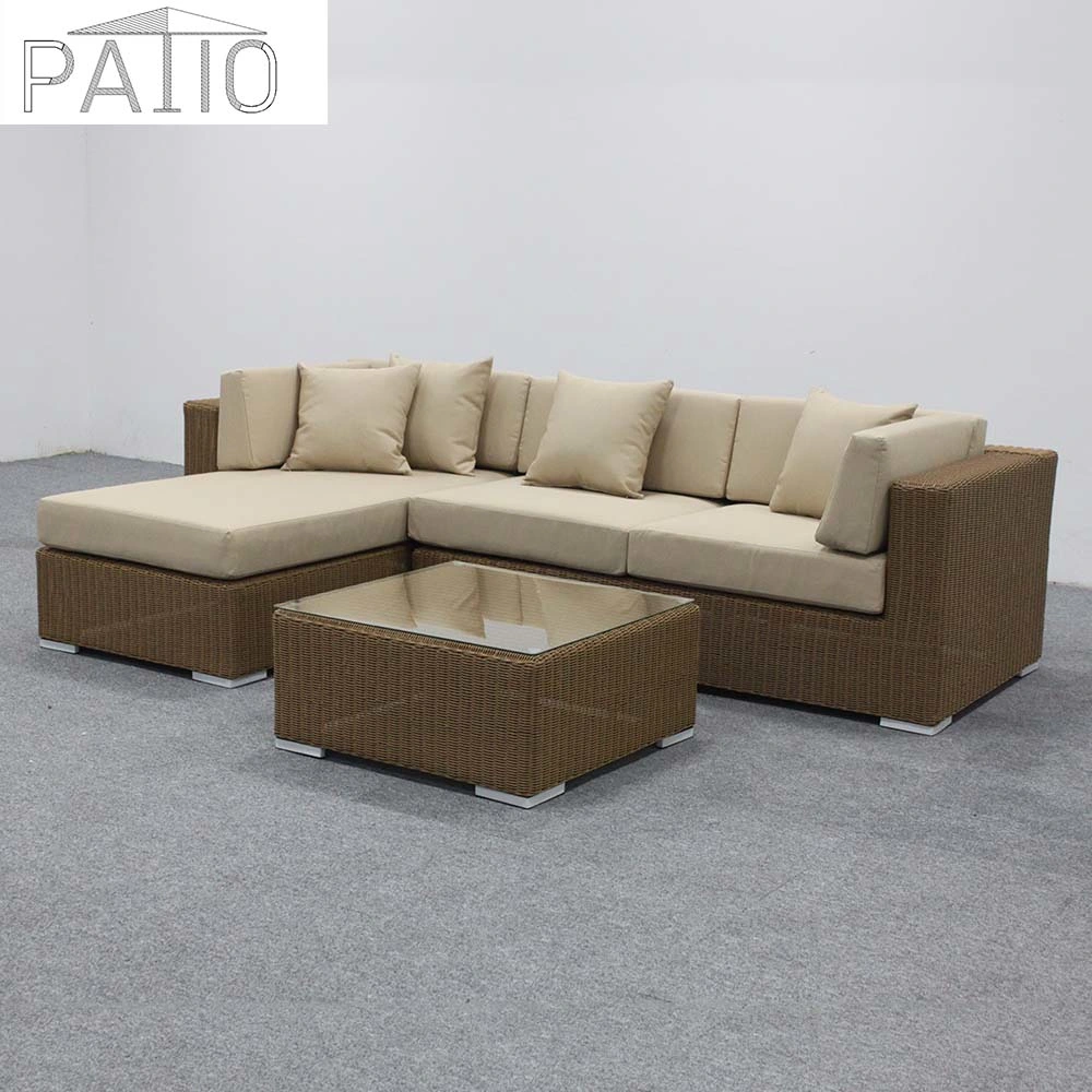 Ocio moderno jardín silla de mimbre al aire libre muebles Sofa Hotel