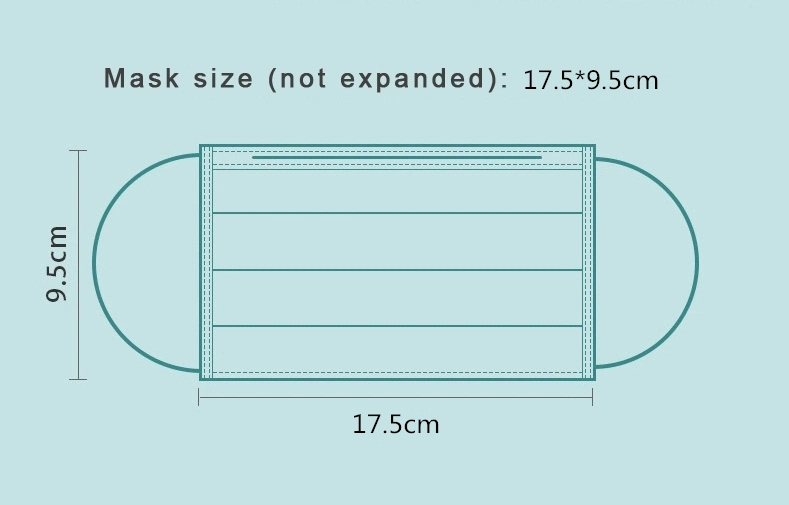 Disposable 3 Ply Face Mask Civil Mask in Stock