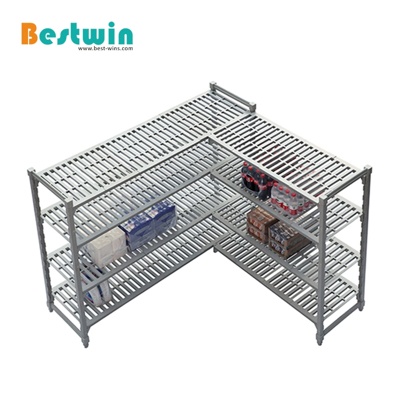 Environmental Heavy Duty Plastic Warehouse Storage Shelf Food Store Rack for Cold Room