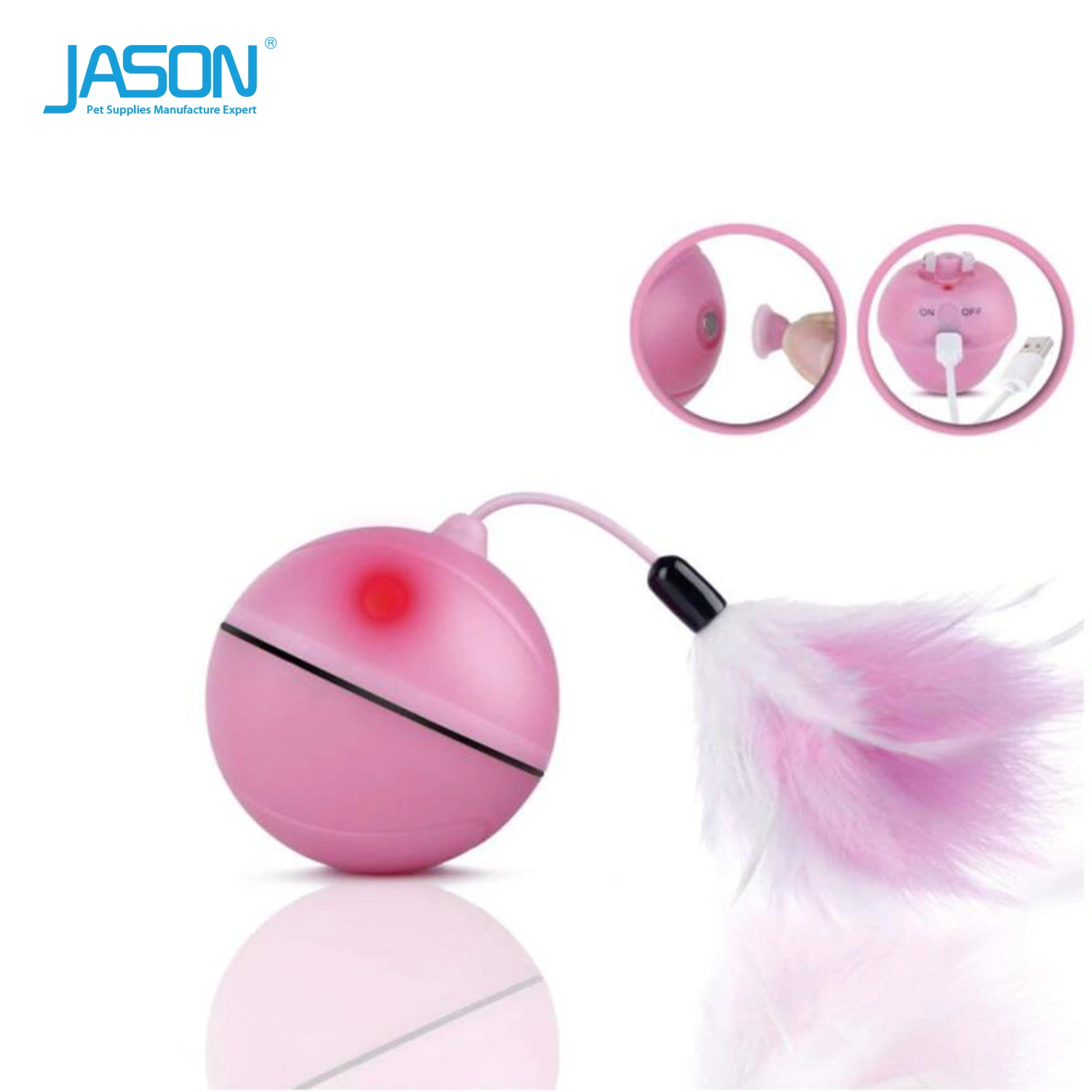 Wholesale/Supplier Funny Game Cat Toy Ball LED Ball with Feather