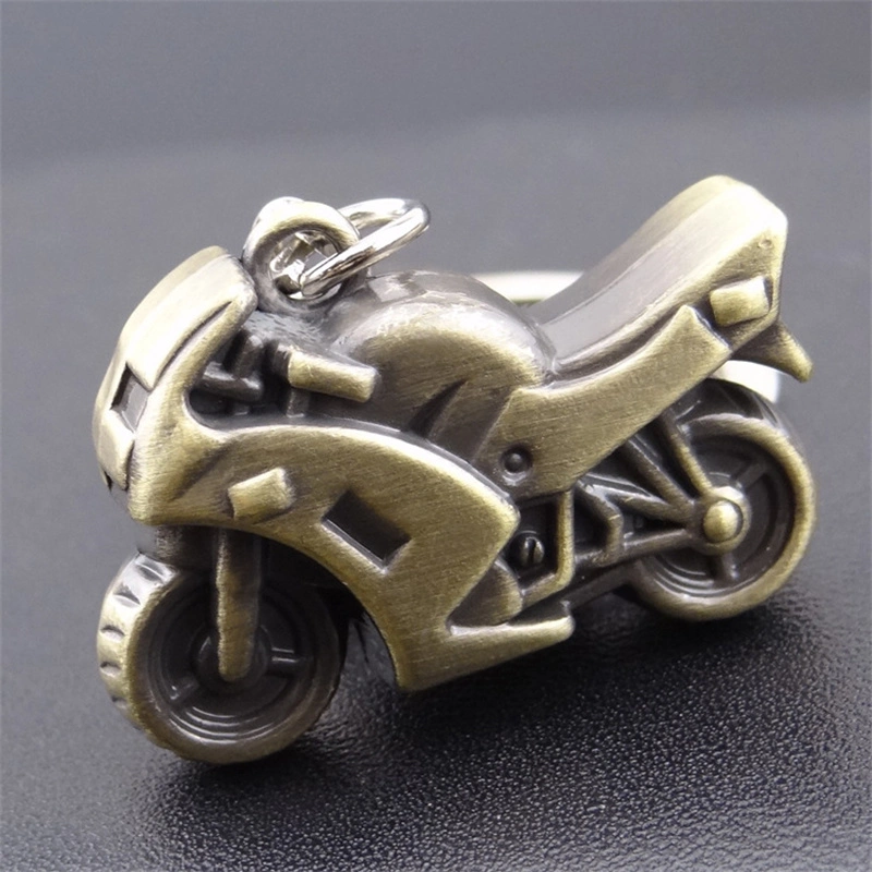 Custom Logo 3D Blank Simulation von Mini Heavy Motorrad Motorrad Schlüsselanhänger Retro Farbe Werbung Aktivitäten Geschenk Legierung Metall Schlüsselanhänger