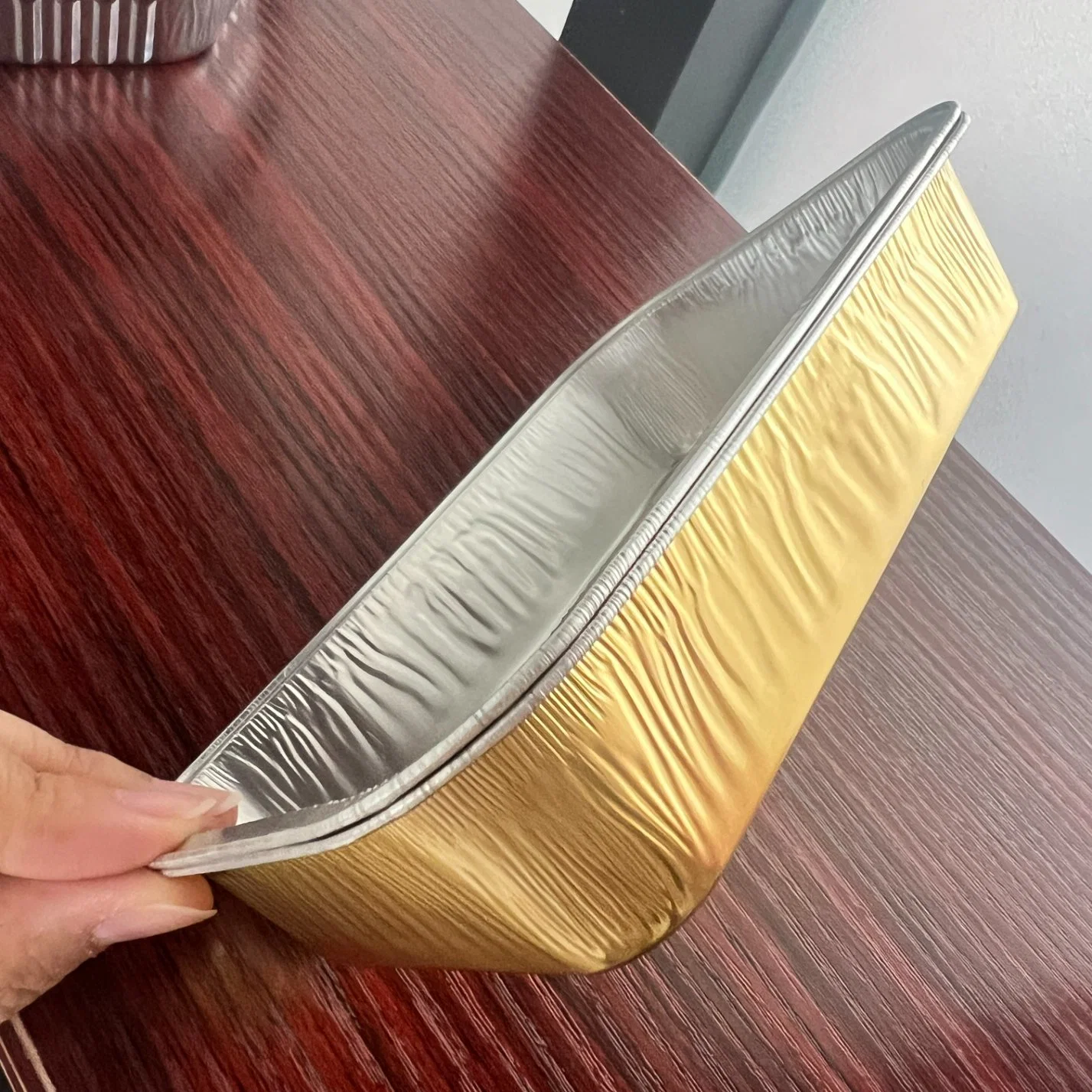 Rectangle Disposable Aluminum Foil Food Packaging Container, Fast Food Takeout Container, Lunch Carry out Box, Kitchenware