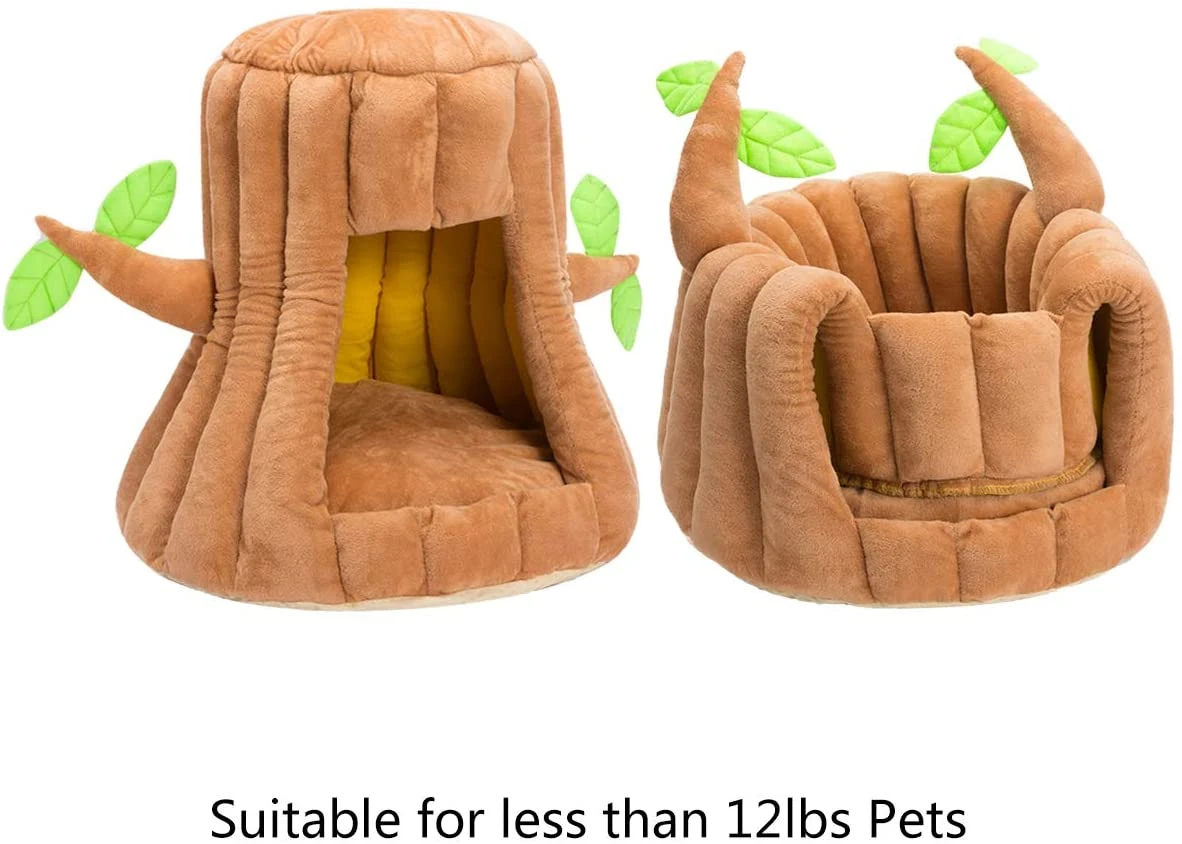Custom Warm Cave Nest Sleeping Bed Tree Shape Puppy House Cat Bed Dog Bed