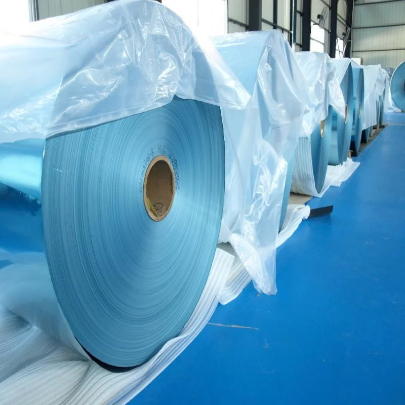 Aluminum/ Aluminium Blue Hydrophilic Finstock Strip/Tape for Air Conditioning