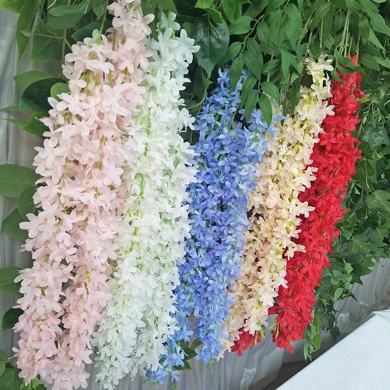 Wholesale/Supplier Orchid String Wisteria Vine Ratta Hanging Garland Silk Flowers