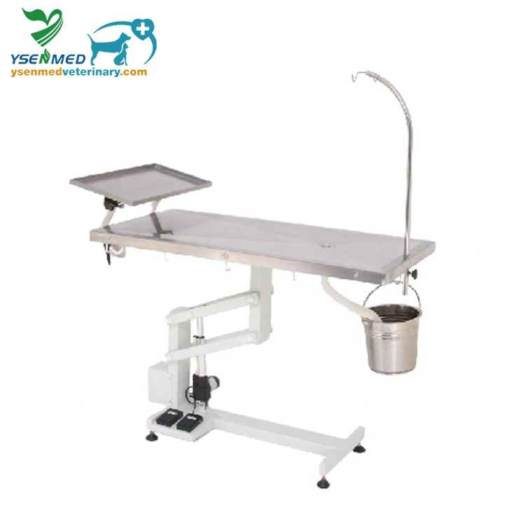 Ysft-871e-T Medical Equipment Vet Electric Operating Table with Tissue Tray