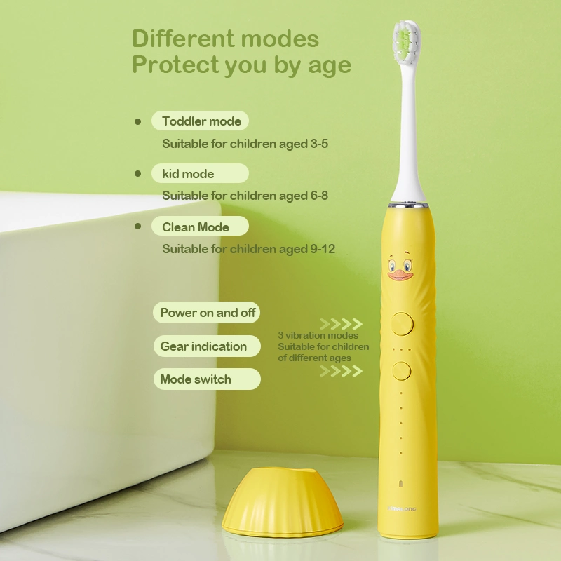 El Blanqueamiento de sónico recargable cepillo suave silencio automático Smart Kids Toothbrusht eléctrico