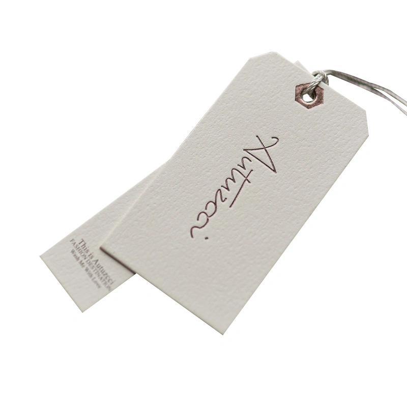 Lujo y bonito papel con patrones ropa Etiquetas para colgar personalizado simple Ropa para mujer Tags