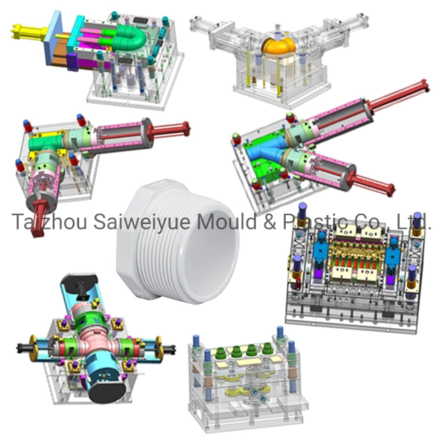 Conexión de tubo de plástico molde de inyección moldeo de tubería PVC roscado hembra Acoplamientos molde