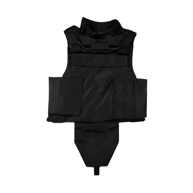 Veste balistique/pare-balles intégrale en aramide noir M1 de protection complète.