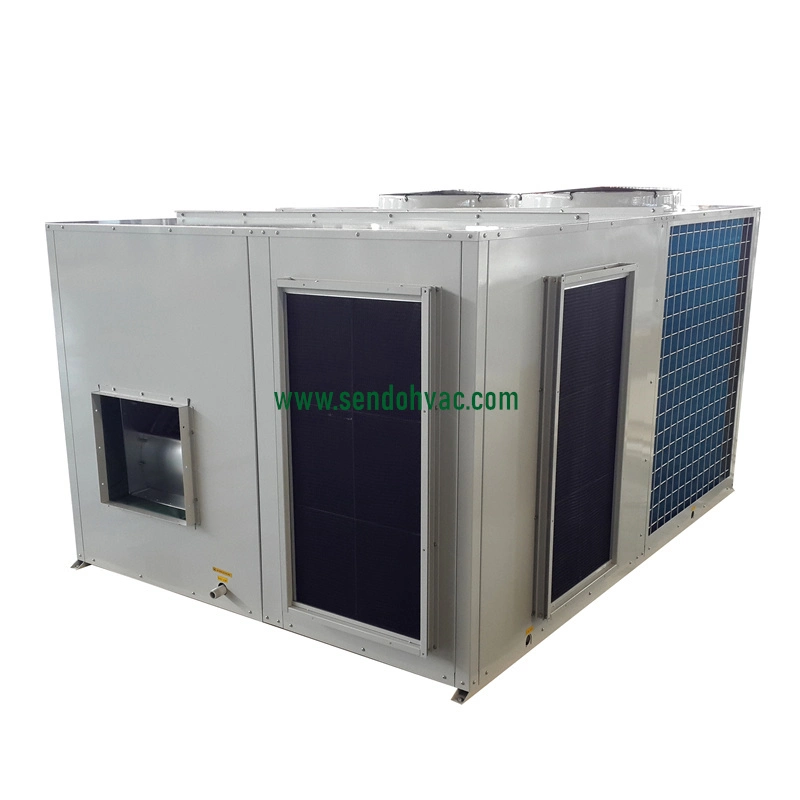 Low Noise & Energy Saving T3 DC Inverter Compressor Air-Cooled Cooling Rooftop Packaged Air Conditioning Unit R410A with Heat Recovery & Free Cooling/Economizer