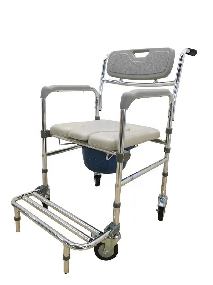 Patient Manual Aluminum Steel Uplift Toilet Transfer Portable Foldable Commode Chairs Shower