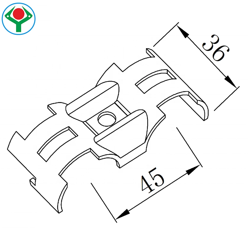 Ysp-9 Industrial Lean Pipe Rack System Metal Joint Fittings Steel Double Pipe Single Hinge Joint