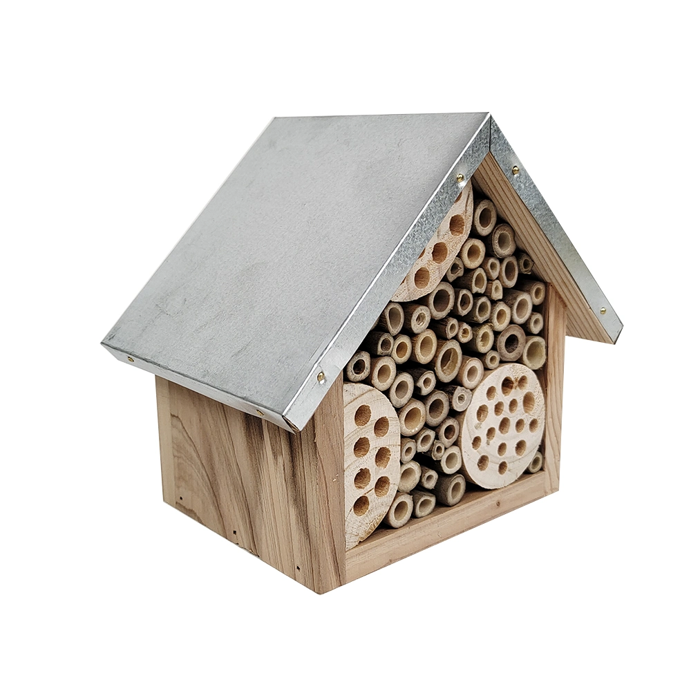 Boîtes à abeilles en bois en forme de maison suspendue personnalisée, écologiques et résistantes à l'eau.