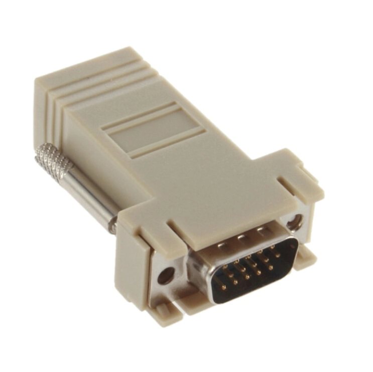 Network Cable Adapter VGA Extender Male to LAN Cat5 Cat5e CAT6 RJ45 Female Adapter