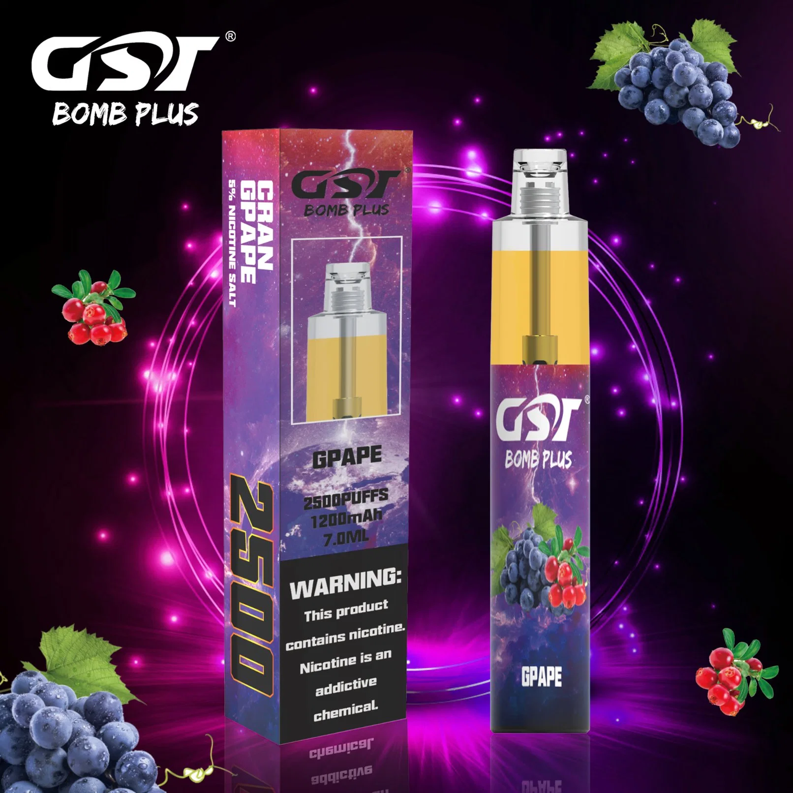 Gst Bomb Plus 2500puffs Vapor Vape Pen Wholesale/Supplier Disposable/Chargeable Ecig vape