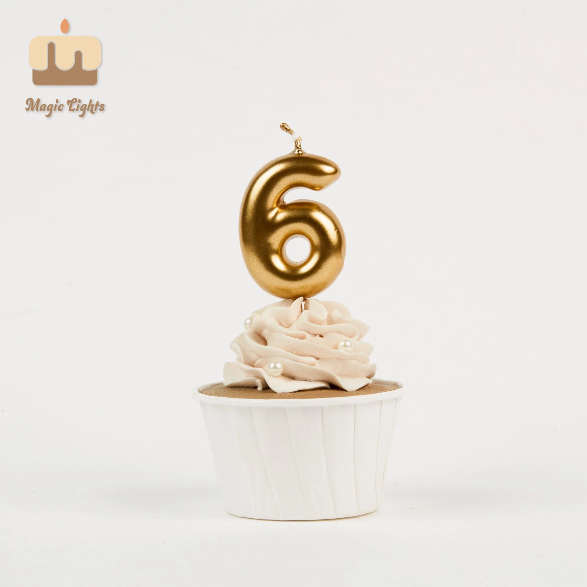 0 a 9 incrível número de bolo de aniversário velas em ouro