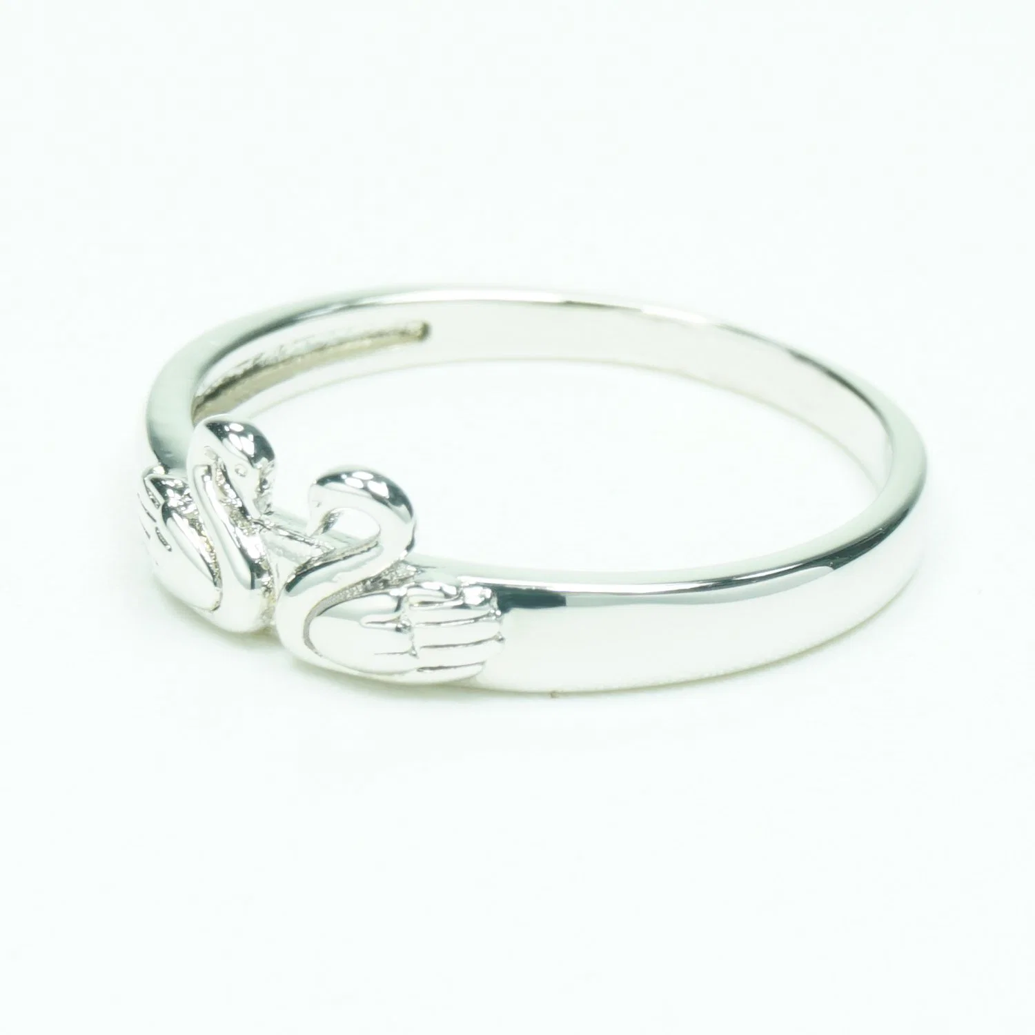 Custom Wholesale/Supplier Sterling Silver Fashion Engagement Swan Ring Jewelry for Women