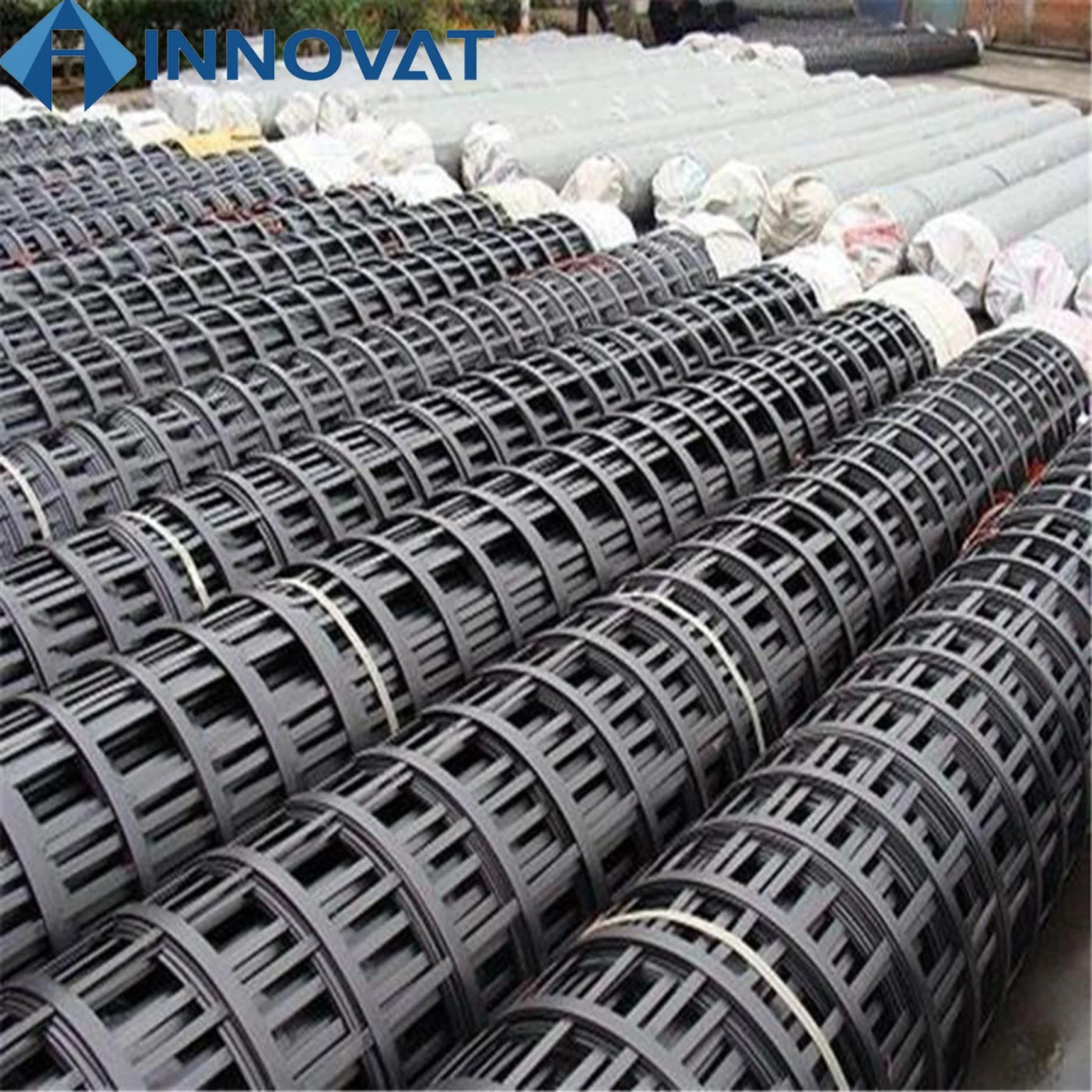 Weld Into Longitudinal Latitudinal Staggered Steel Plastic Geogrid