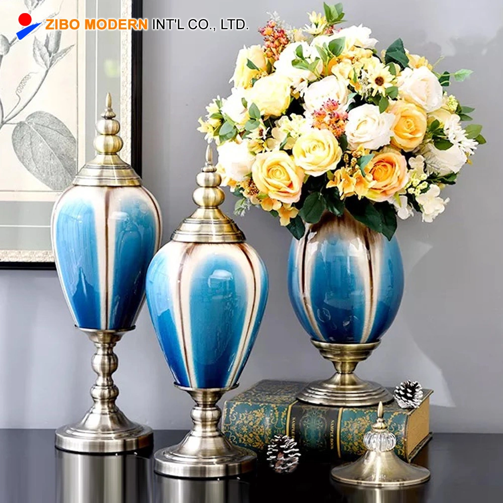 3PC Set Color Ceramic Porcelain Home Decor Flower Vase