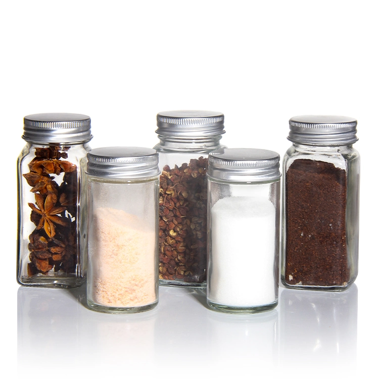 Design personalizado recipientes de armazenamento pequenos de 2 oz, frascos de vidro Spice Garrafa de vidro personalizada para cozinha