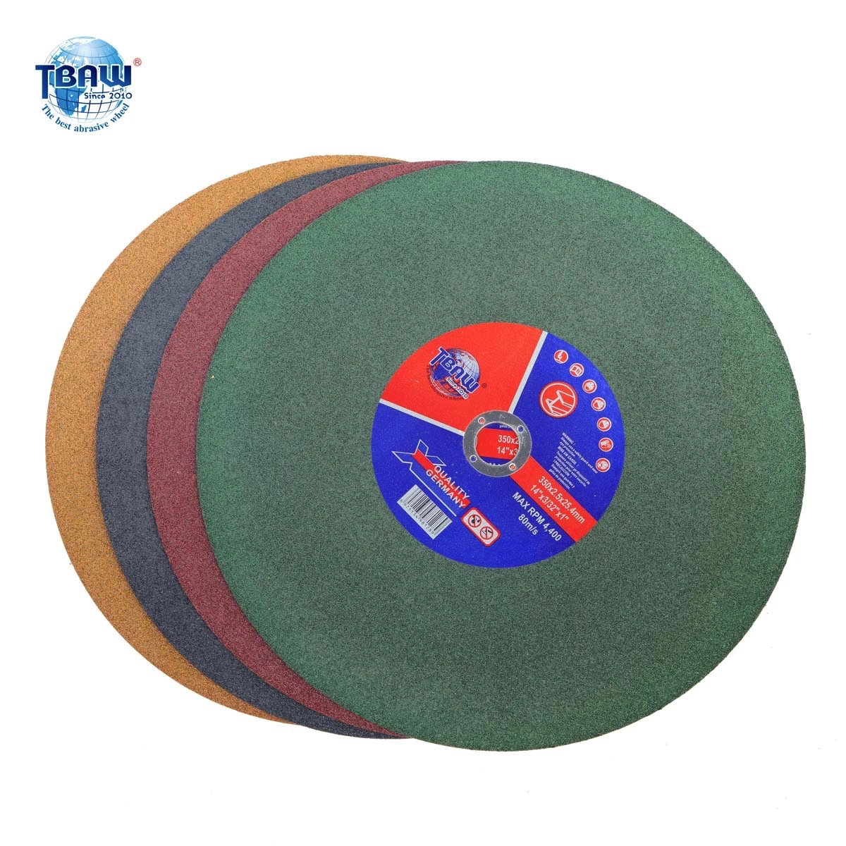 14pouces 350mm Coupe abrasive Grindding roue de roue double papier Double Net 350*3,0*25mm