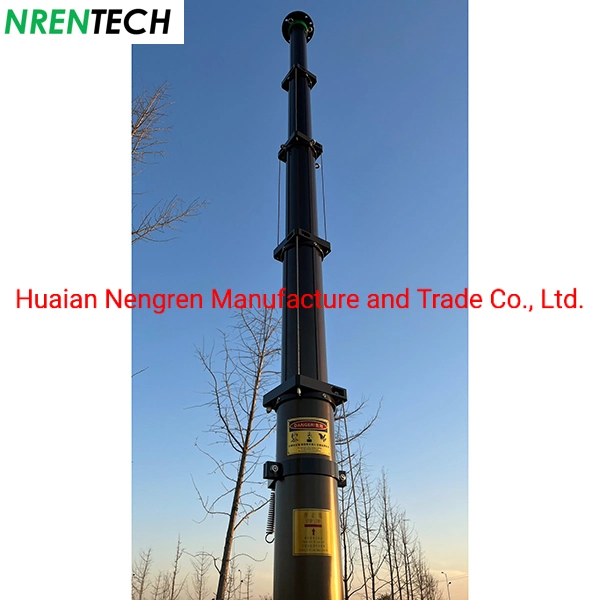 9m Mobile Telescoping Mast for Telecommunication Tower-Manual Operation Mast