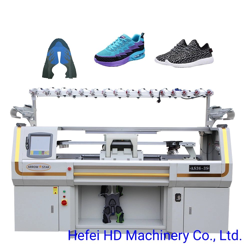 Fully Jacquard 3 System Flat Knitting Machine for 3D Fly Knit Shoes Upper