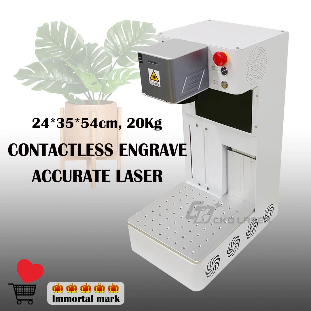 Raycus 20W Auto Focus Cabinet Fiber Laser Marking Machine with Ezcad