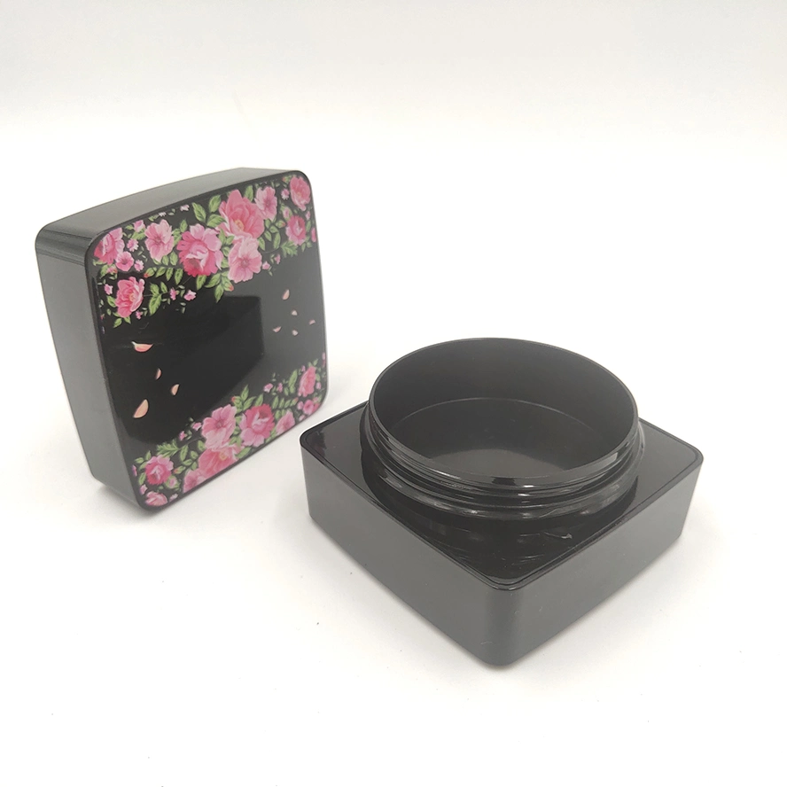 20g Luxuriöses Black Square Make-up Air Cushion Container Foundation BB Cremefarbene Schachtel