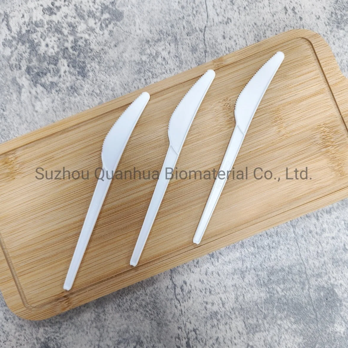 6.5 Inch Black White Color Cpla Cutlery Factory Supply Eco Disposable Products