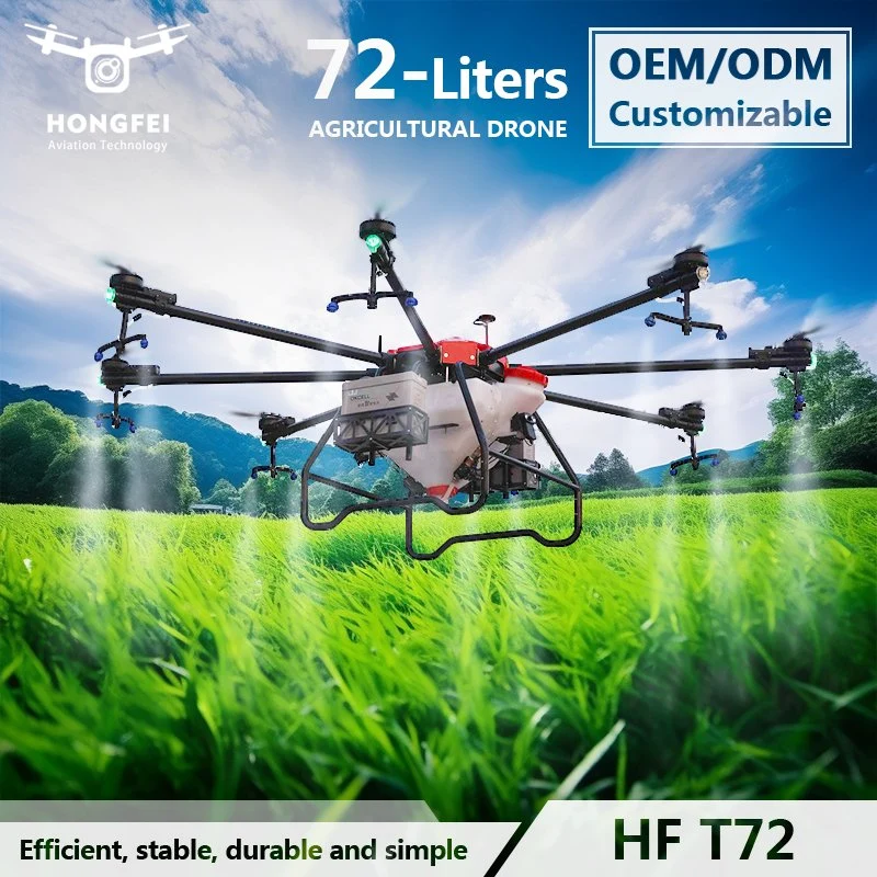 2023 72L Zumbido para la Agricultura 72 litros de carga útil de la cámara Fpv Drone agrícola con control remoto