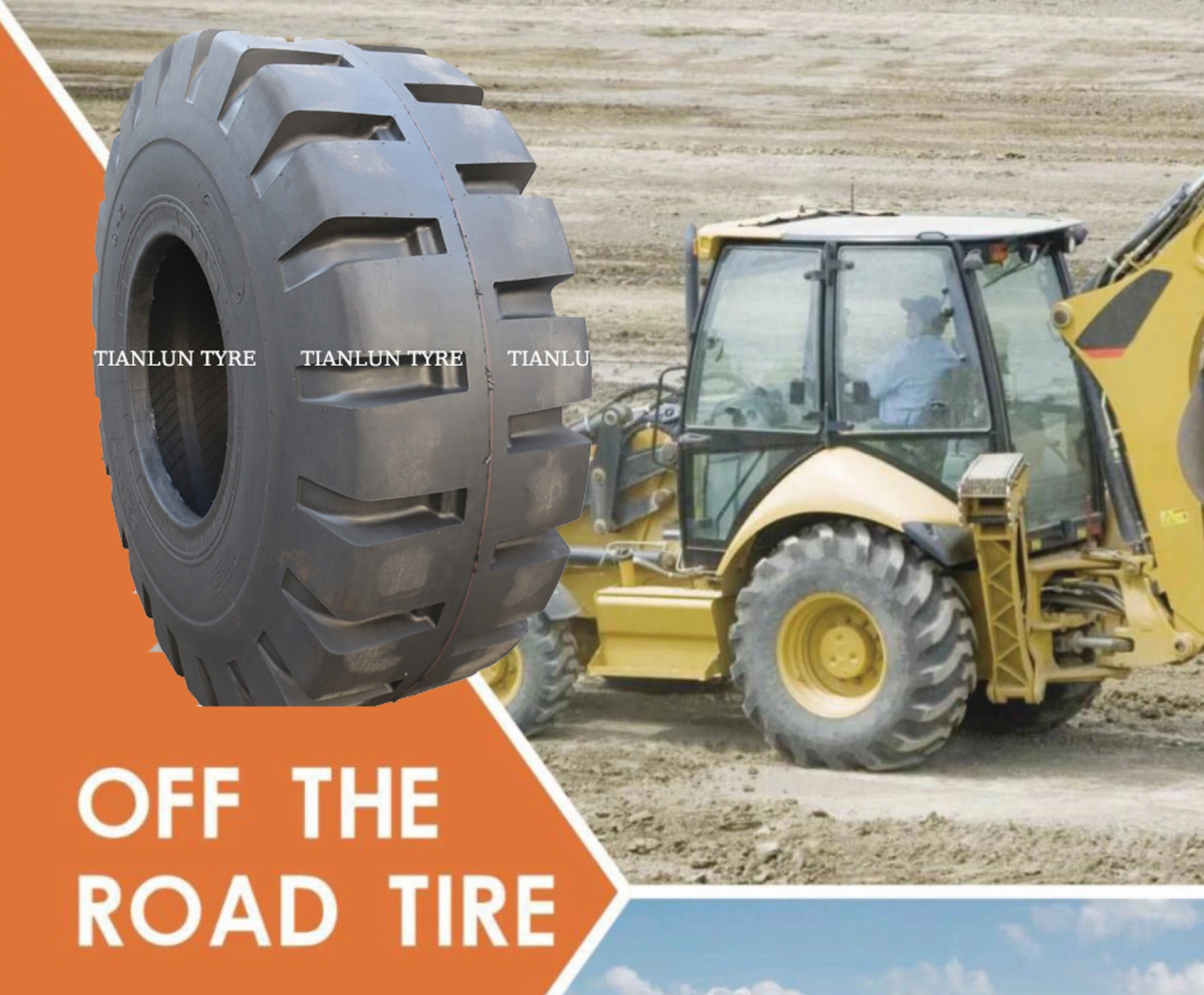 E3/L3 Bias Belted Wheel Loader Grader Earthmover Backhoe Reach Stacker Desert Port Machine Tt/Tl Compactor Industry OTR Tyre/ Tire (13.00-25) with DOT SGS