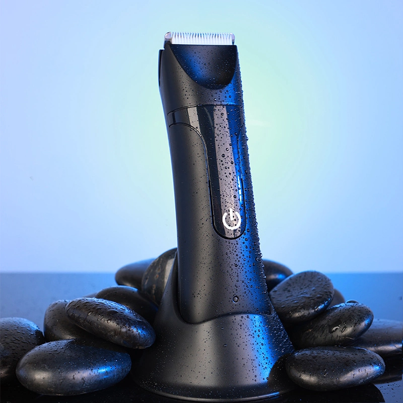 Elektrische Körper Trimmer und Rasierer für Männer Leistenhaarschneider Bartschneider mit LED-Anzeige IPX5 Pubic Haarrasierer