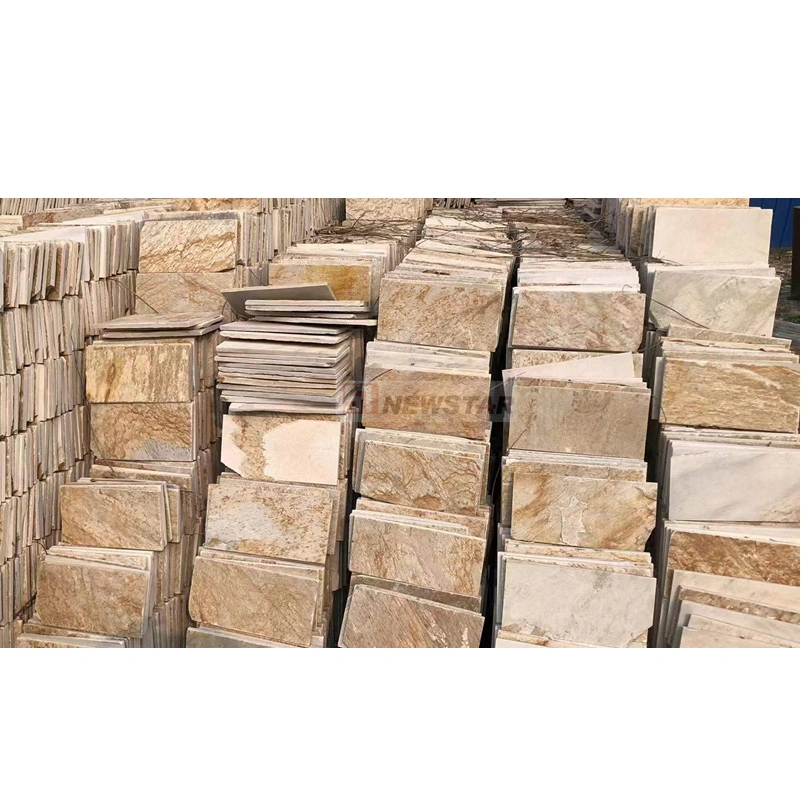 Fábrica directamente Venta Cultura Piedra Revestimiento pared exterior Corte Natural Decoración de pared exterior de superficie baldosas de suelo de pizarra