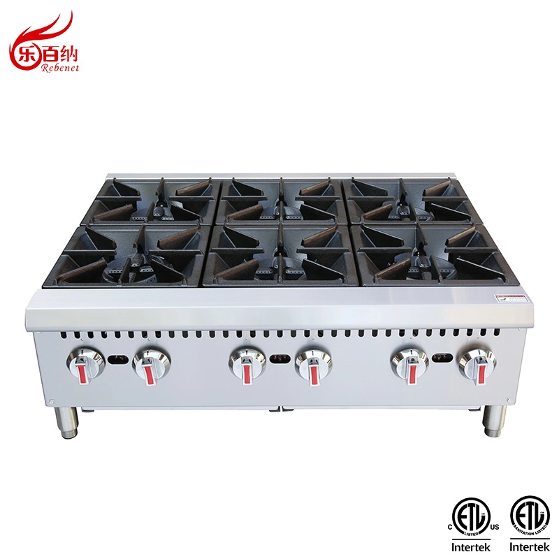 Kitchen Equipment Commercial Countertop 36" 6 Burners Gas Hotplate Stove (GHP-6)