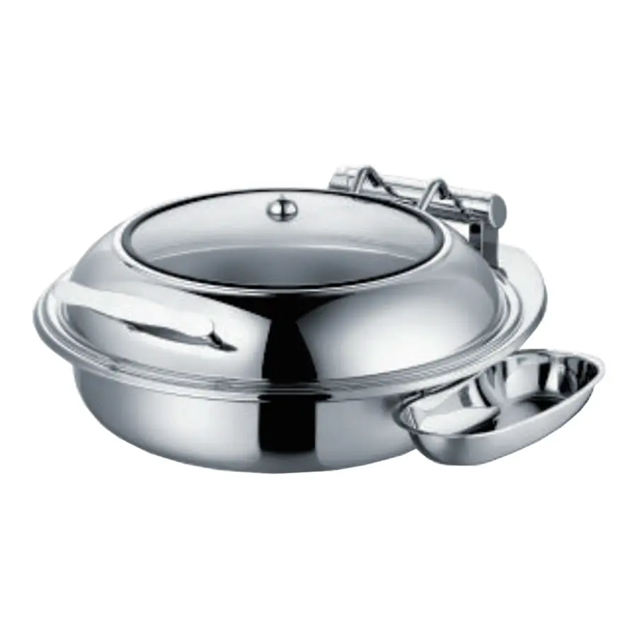 Roll Top Chafing Dish Stainless Steel Food Warmer Without Rack