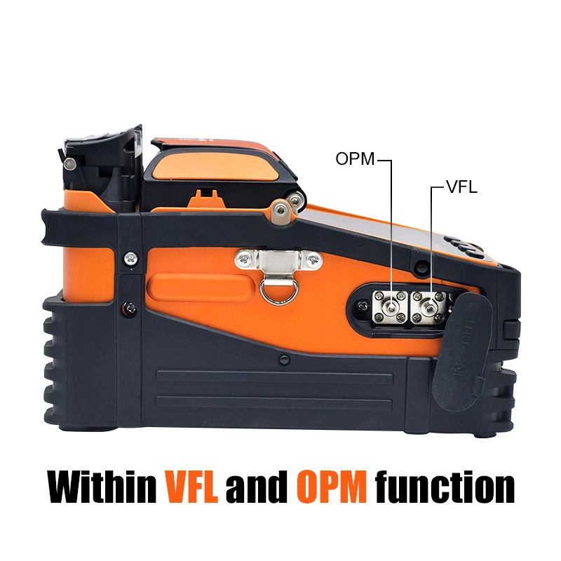 Fusion Splicer Ai-9 6 Motores SM&amp;mm Multi-Language FTTH Full automático Soldado térmico de fusión de fibra óptica AI-9