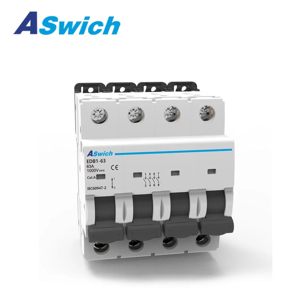 Energía solar PV Breaker1000V 4p interruptor de generación de energía MCB DC Mini disyuntor