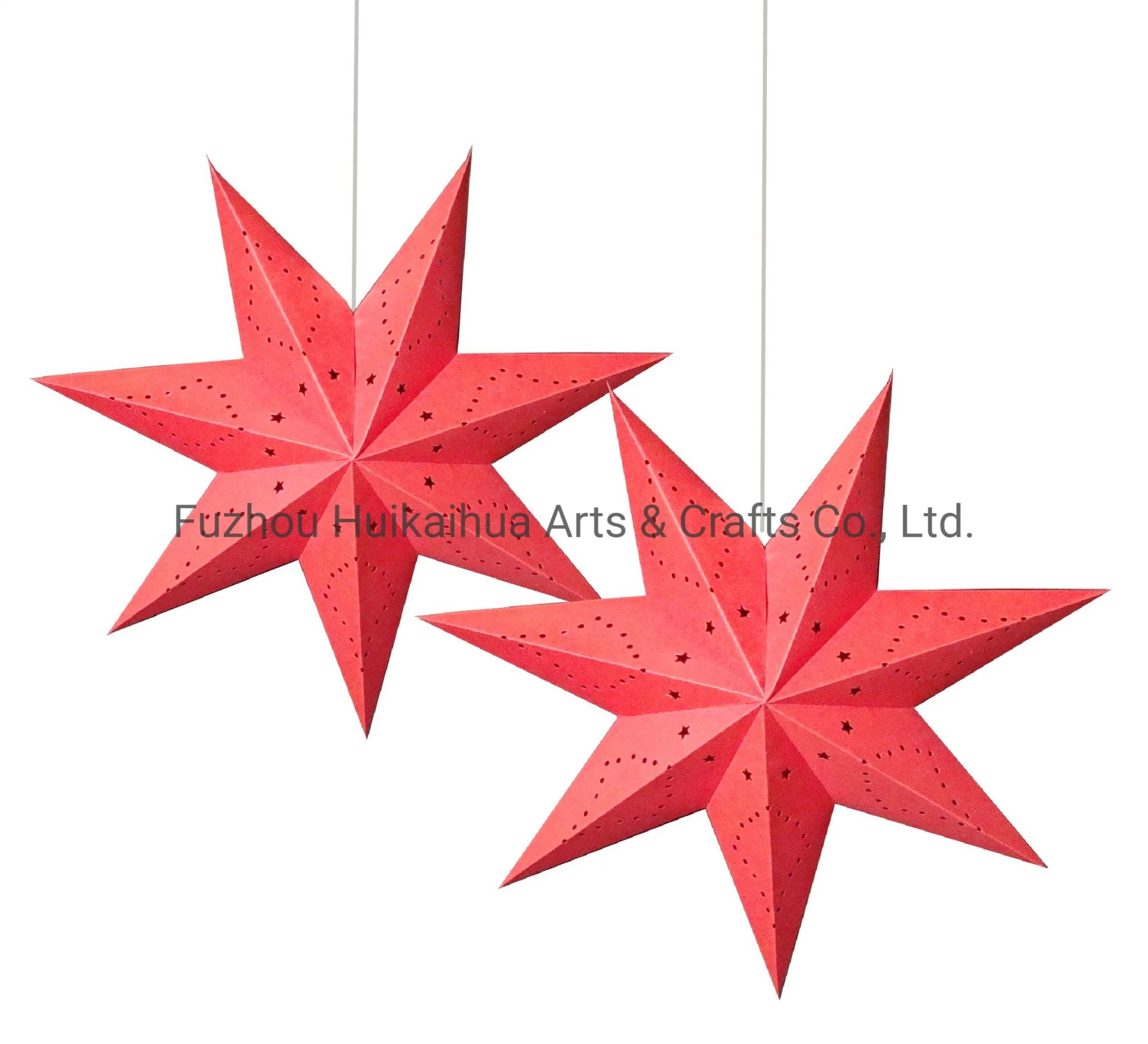 Light up Christmas Red Paper Star Lantern