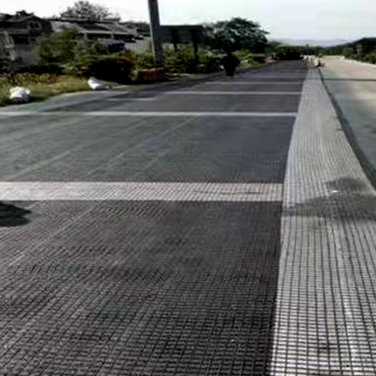 100-100kn Road reforço de fibra de vidro revestidos Geogrid de asfalto em Estrada