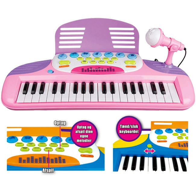 As crianças 37 Teclas Piano Multifuncional Brinquedos Microfone órgão electrónico Educação instrumento musical brinquedos com cadeira MP3 Line Instrumentos Musicais Toy