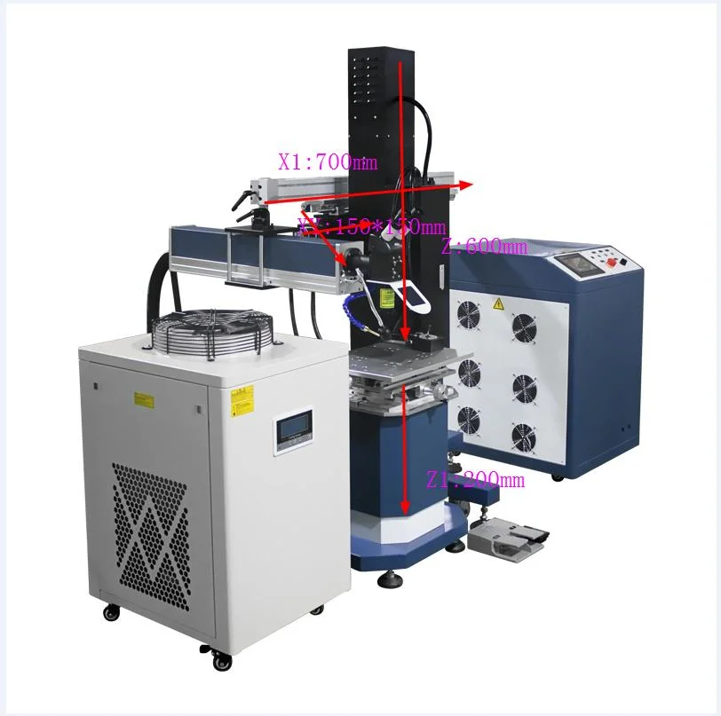 Optical Transmission Motorized Laser Welding Machine for Mold Repair with Crane